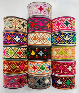 Dentelle de broderie jacquard de luxe personnalisée Texture unique écologique disponible en coton et nylon - Product Image 2