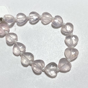 Venta al por mayor 10MM cuarzo rosa facetado forma de corazón Briolette cuentas Natural Vertical taladro piedra cuentas para joyería - Product Image 2