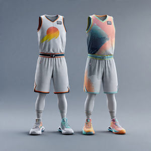 Uniforme de Fútbol y Baloncesto Unisex con Cuello en V, Camiseta de Entrenamiento sin Mangas para Hombre, 1000% Poliéster, Uniformes de Baloncesto - Product Image 4