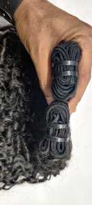 El mejor cabello rizado natural indio crudo con cutículas alineadas extensiones de cabello suaves y de larga duración suave sedoso y de larga duración - Product Image 5