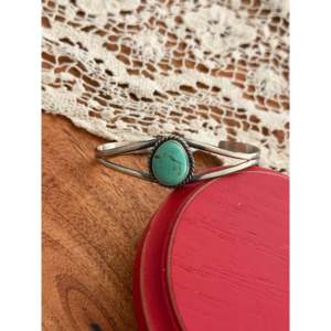 Dave Skeets Fashion Cuff Bracelet Handcrafted with Turquoise & Sterling Silver - Product Image 4