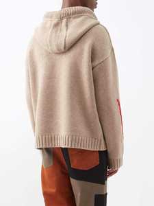 Pull à capuche en coton 100% de haute qualité Pull épais d'hiver à motif personnalisé avec techniques brodées et teinture unie - Product Image 4