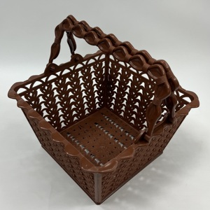 Panier de rangement en plastique de qualité supérieure avec un beau motif et une poignée écologique pour le service OEM de décoration de la maison du VIET NAM - Product Image 2