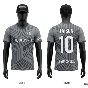 Camiseta de Fútbol para Hombre, 160 GSM, Poliéster Interlock, Diseño de Panel Degradado Azul Cielo, Sublimación, Logotipo Personalizado, Ropa de Equipo - Product Image 2