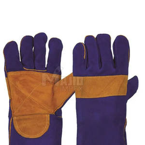 Gants de soudage professionnels résistants à la chaleur, gants de travail en cuir pour la construction industrielle, gants de soudage résistants à la chaleur - Product Image 6