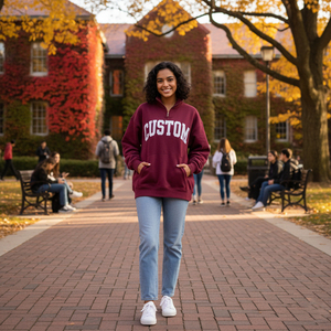 Sudadera Unisex de Algodón de Alta Calidad, Ecológica, de 340g, para Invierno, Estilo Fraternidad, Cuello Alto, Diseño Urbano, con Logotipo Personalizado - Product Image 1