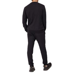 Sudadera de cuello redondo para hombre, traje de 2 piezas cómodo, jersey de mezcla de algodón y pantalones de chándal para ropa deportiva, precios al por mayor - Product Image 2