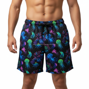 Pantalones Cortos de Malla para Hombre al por Mayor, Transpirables, OEM, con Estampado de Guerrero Samurái, Arte de la Cultura Japonesa, Pantalones Cortos de Hip Hop de Verano - Product Image 3