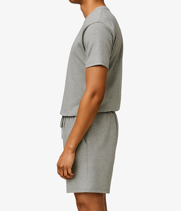 Ensemble de t-shirt et short unisexe en coton de qualité supérieure, vêtements confortables en deux pièces, ensembles de t-shirt et short - Product Image 3