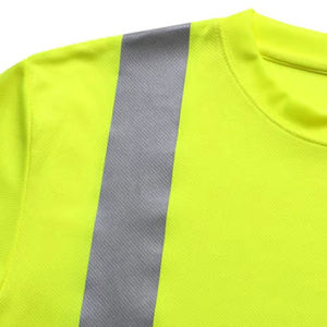 Camiseta de Seguridad de Manga Corta de Alta Visibilidad para Construcción, Personalizada al por Mayor, de Seda, Transpirable, de Secado Rápido, con Impresión UV - Product Image 3