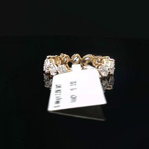 Luxury Lab Grown Diamond Multi-Shape Eternity Band Fine Bridal <b>Jewellery</b> in 9KT <b>Yellow</b> Gold | Sheetal Diamonds - Product Image 2