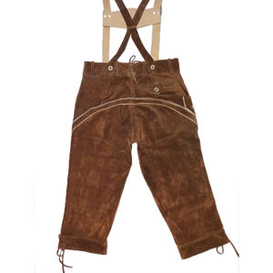 Top Trending Men's Bavarian Knee Lederhosen Hecho a medida con botón Cierre de mosca Cintura media Buena calidad Estilo casual - Product Image 6
