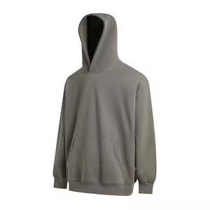 Sudaderas con capucha para hombre con logotipo personalizado, Sudadera con capucha en blanco de rizo francés, Jersey recortado cuadrado, sudaderas con capucha de color sólido de peso pesado - Product Image 2