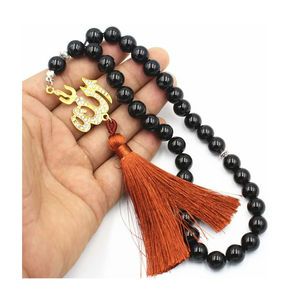 Offre Spéciale : Chapelet Musulman en Bois Naturel, Perles de Prière Tahbih, Chapelet Musulman en Perles Rondes de Cristal - Product Image 5