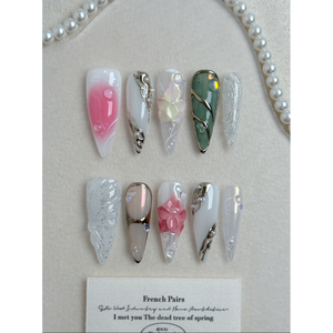 Unghie Finte Aurora in Velluto, Eleganti e Lussuose, Nail Art in Velluto - Product Image 3