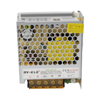 Fuente de Alimentación Personalizable de 50W para Riel DIN, Salida Dual 12VDC 4.2A, Gabinete de Distribución de Energía Industrial, Voltaje de Entrada 220V, Ry-ele