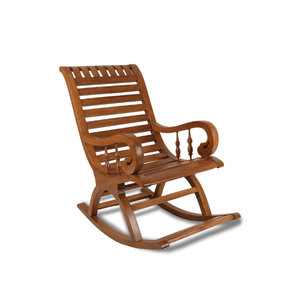 เก้าอี้โยกไม้สักคลาสสิกกลางแจ้งเก้าอี้ผ่อนคลายทำด้วยมือสำหรับสวนและ porchaaa - Product Image 2