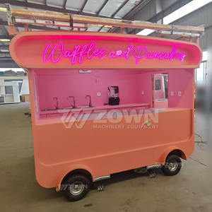 New Design Customized Pink Fiberglass Outdoor Mobile Kitchen Cheap Food Truck <b>Barbecue</b> Food Trailer for Sale - Product Image 5