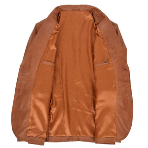 Chaqueta de Motociclista de Cuero Genuino para Hombre, a la Moda, Estilo Casual Elegante, Teñida, con Botones, de la Mejor Calidad - Product Image 5