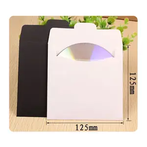 Haute qualité disque CD manchon 250gsm épais Kraft Cd Dvd papier sac couverture fête de mariage CD emballage enveloppe Pack boîtes