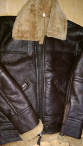 High Quality Wholesale <b>Men's</b> Vintage <b>Shearling</b> Sheepskin Leather <b>Jacket</b> Heavy Duty Winter Aviator Manufacture In Pakistan - Product Image 5