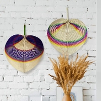 Ensembles paille tissé à la main assiettes jonc de mer tentures murales paniers décor accessoires articles en osier artisanat fait main produit en gros