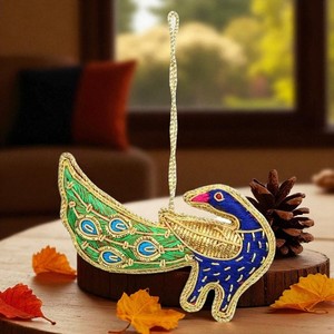 เครื่องประดับแขวนต้นคริสต์มาสทำมือลูกปัดและรูปทรงสำหรับตกแต่งวันหยุด - Product Image 2