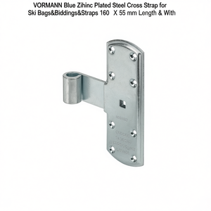 Correa Cruzada de Acero Galvanizado en Azul VORMANN para Bolsas de Esquí, Fijaciones y Correas, 160 x 55 mm de Largo y Ancho - Product Image 3