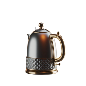 Théière en laiton de style antique de luxe, fabriquée à la main avec des détails en relief, bouilloire à thé décorative pour le salon et la décoration de vitrine - Product Image 1