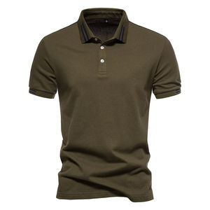 Polo estampado para hombre, polos clásicos de algodón y poliéster, camiseta Unisex de alta calidad, camiseta Polo de 230gsm en blanco de Color sólido - Product Image 3