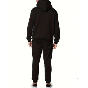 Ensemble de survêtement pour homme en coton lourd à capuche, logo personnalisé de haute qualité, survêtement pour homme, streetwear, respirant, grande taille, décontracté, hiver - Product Image 2