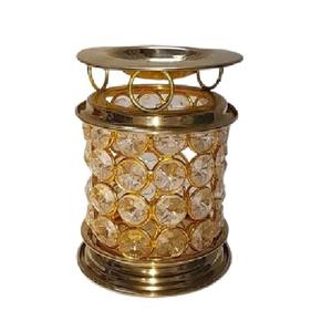 Latest Pattern Attractive Look Stainless Steel Silver Color Burner With Metal Gold Plated Stylish Stand Incense Holder - Product Image 5