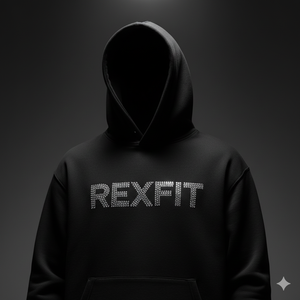 New Design Black Men Zip Front Hoodie with Printed Chest Design Rhinestone <b>Details</b> Premium Winter Streetwear Fashion Hoodie - Product Image 3