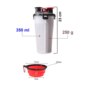 Ciotola da Viaggio Pieghevole in Plastica da 1L per Animali Domestici con Dispenser per Acqua e Cibo, Confezionata in Scatola - Product Image 4