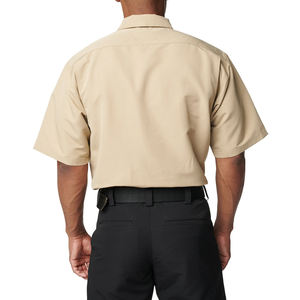 Uniforme de Guardia de Seguridad de Alta Calidad al por Mayor |   Camisa de Trabajo de Manga Corta, Transpirable, Uniforme de Oficina para Otoño, Color Azul y Verde - Product Image 3