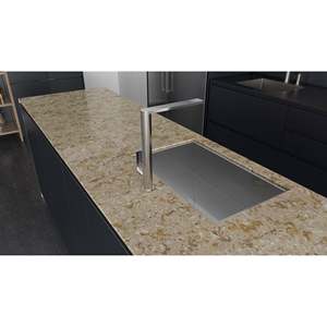 Plaque de quartz Florence Gold Unionstone de qualité supérieure, imperméable, design moderne, application murale, grande dalle - Product Image 6