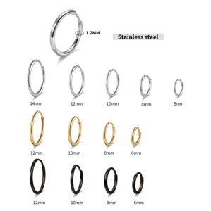 HOVANCI Super Thin <strong>Earring</strong> <strong>Hoop</strong> for Making Jewelry 1.2mm Sleeper <strong>Tiny</strong> Stainless Steel Huggie <strong>Hoop</strong> <strong>Earrings</strong> Kids - Product Image 3