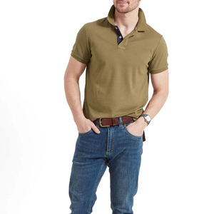 Polo pour homme de haute qualité en gros, 100% coton, motif uni, techniques d'impression, respirant, grande taille, vêtements décontractés - Product Image 5
