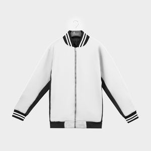 Veste universitaire pour femmes de haute qualité OEM sur mesure taille XL Streetwear doublure en polyester fermeture éclair logo tricoté teint en hiver - Product Image 2