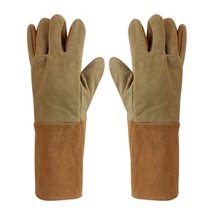 Venta al por mayor Guantes de soldadura, Guantes de soldador largos de piel de vaca, Guantes de protección laboral resistentes al desgaste y aislantes del calor - Product Image 4