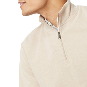 Sweat-shirt à fermeture éclair sur le devant, coupe classique, logo personnalisé, coton mélangé, col montant, design élégant, sweat-shirts tendance - Product Image 4