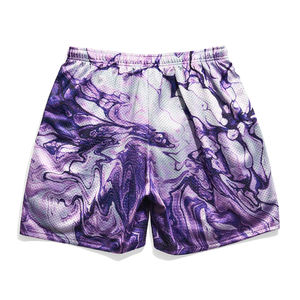 Pantalones Cortos de Baloncesto de Malla de Poliéster 100% Personalizados de Alta Calidad, Diseño Sublimado, Vintage, Transpirables, de Secado Rápido, Servicio OEM de Alta Gama - Product Image 4