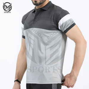 Concevez votre propre marque personnalisée de polos de golf à manches courtes polo en polyester spandex pour hommes - Product Image 2