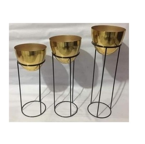 Maceta de Metal de diseño de lujo para exteriores e interiores y macetas de flores maceta de mesa para uso en la sala de estar decoración del hogar - Product Image 6