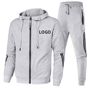 Conjunto de ropa deportiva de entrenamiento personalizable de 2 piezas para hombre, marca privada, venta al por mayor, trajes para correr, sudaderas con capucha para invierno, chándal personalizado - Product Image 4