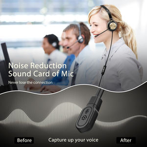 Auriculares de negocios con micrófono con cancelación de ruido, auriculares de negocios para ordenador portátil, PC, <span class=keywords><strong>Skype</strong></span>, oficina, USB A - Product Image 4