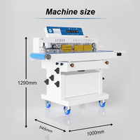 Machine à sceller à jet d'encre Machine à sceller à jet d'encre intelligente à chauffage unique adaptée à l'impression du code de date sur les sacs d'emballage alimentaire