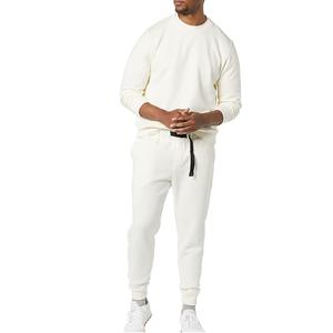 เสื้อกันหนาวผ้าฝ้ายคอกลมแขนยาวสำหรับผู้ชาย,แบบสวมศีรษะสีล้วนพิมพ์ลายโลโก้ได้ตามต้องการ - Product Image 2