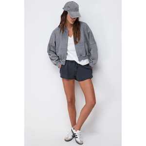 Chaqueta Bomber Extra Grande con Cierre Relaxed Fit - Product Image 2
