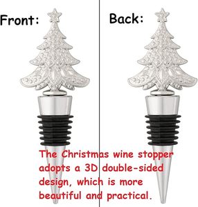 Christmas <b>Wine</b> Stopper Unique Christmas Tree Alloy <b>Wine</b> Bottle Stopper for Xmas Decor Winter Decor Holiday Wedding Party Supply - Product Image 6